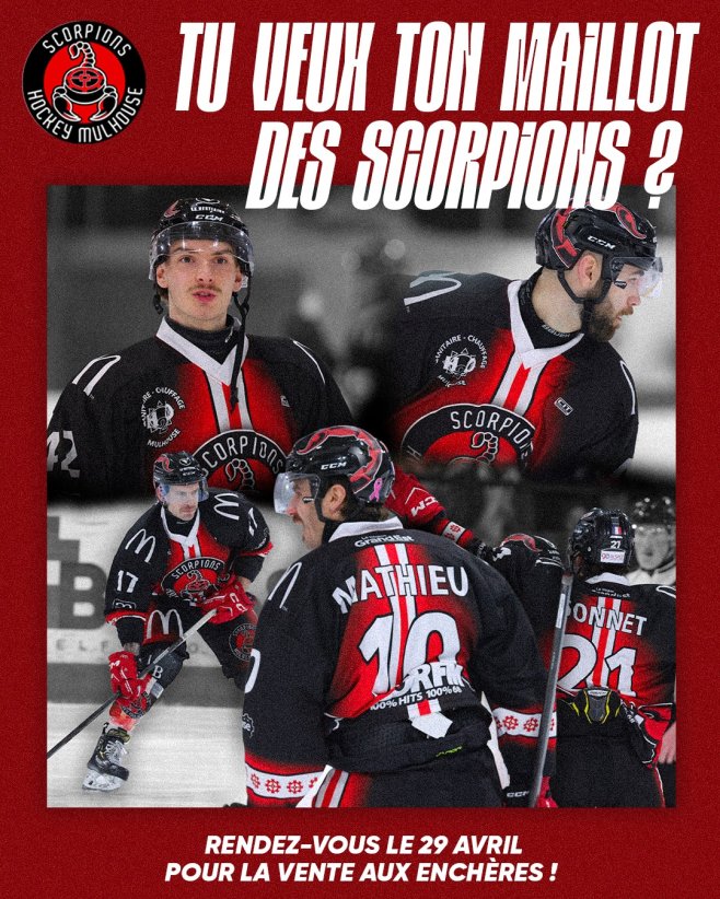 VENTE AUX ENCHÈRES – MAILLOTS DOMICILE DES SCORPIONS